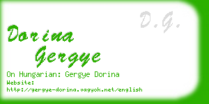 dorina gergye business card